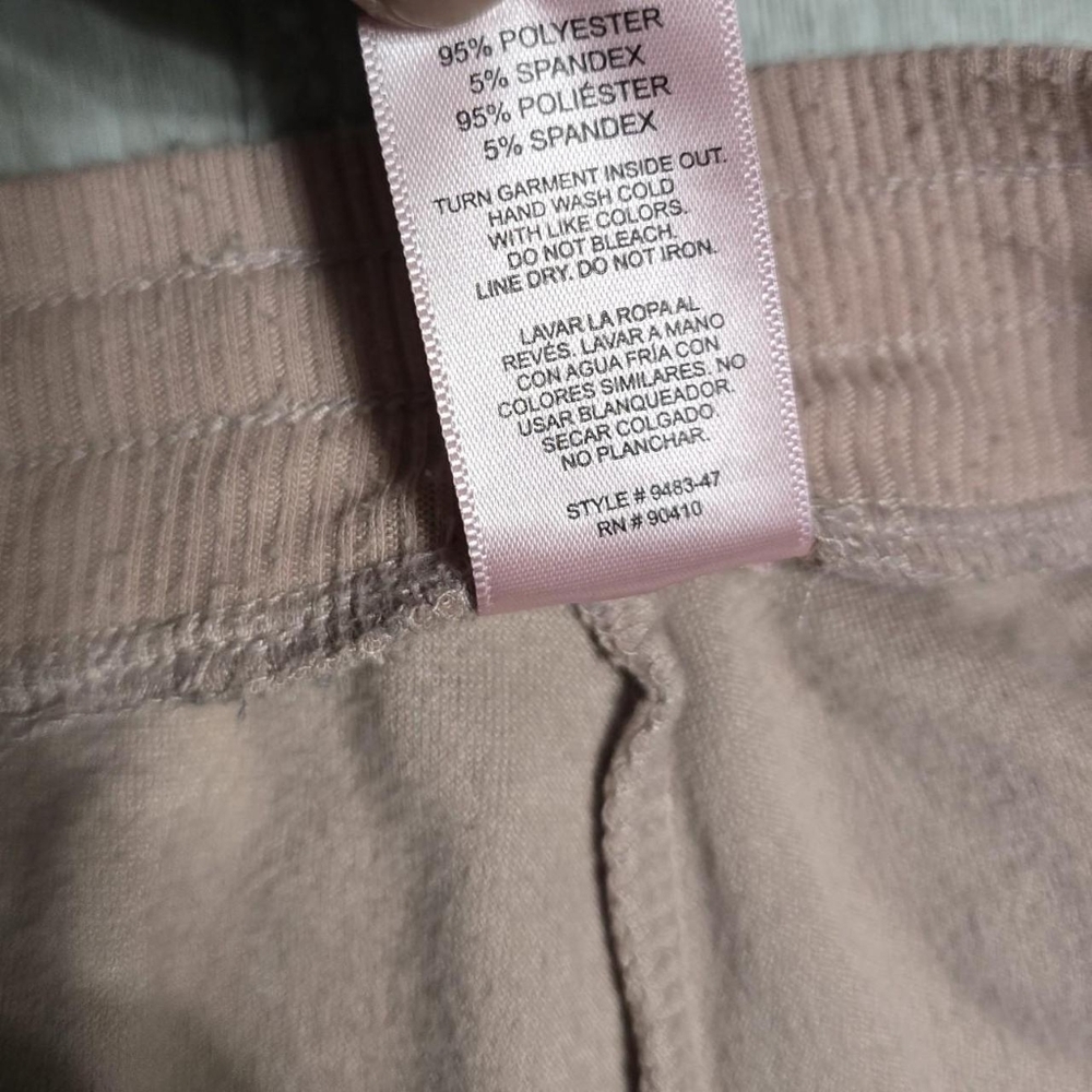 Juicy Couture Velour Track Pants Sleepwear Pink Peach Colored Sparkle Spellout - Picture 4 of 6